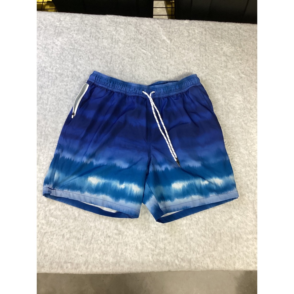 Goodfellow & Co Mens Blue Ombre Tie Dye Swim Trunks Size Medium Board Short NWOT